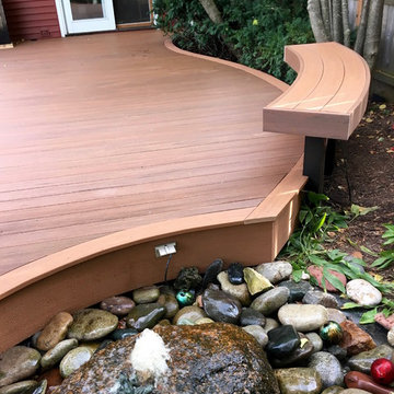 Curved Bench with Azek Curved Deck - Des Moines