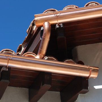 5 inch Half Round (Seamless) Copper With Circles and Shanks, Agoura Hills