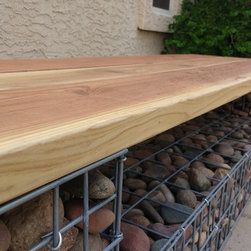 Custom Gabion Bench Seat - Outdoor Benches