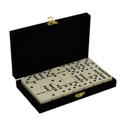 Double 6 Tournament Size Dominoes (White with Spinners) - Game Table Accessories