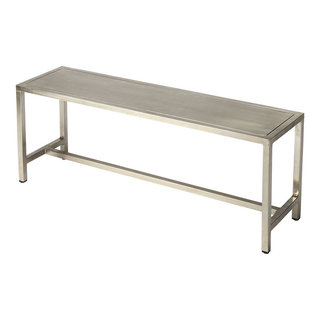 Butler Tribeca Iron Bench - Contemporary - Accent And Storage Benches ...