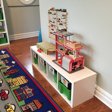 Notice this wall mounted car rack?