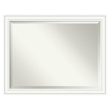 Wall Mirror, Craftsman White, Outer Size 45x35