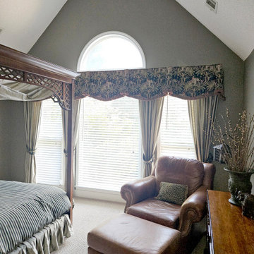 Close Up of Guest Bedroom with Vaulted Ceiling Detail
