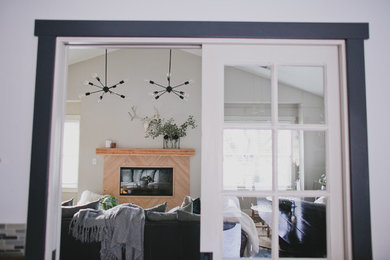 Family room - scandinavian family room idea in Other