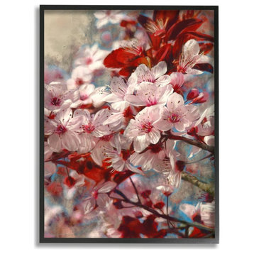 Beautiful Flower Blossoms on Tree Branches Pink Red11x14