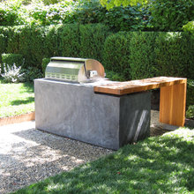 backyard and bbq island/firepit