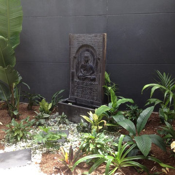 Tropical Balinese Garden & Firepit