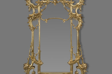 A George III Style Giltwood Mirror in the Manner of Thomas Johnson