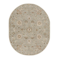 Caesar Beige Oval Rug - Area Rugs