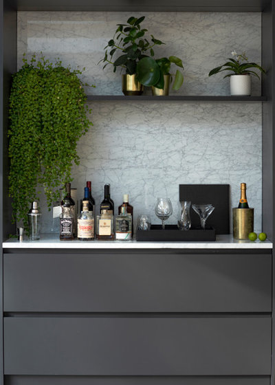 Contemporary Home Bar by Ti Designe
