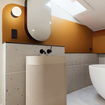 Chambre avec espace bain et dressing sur-mesure