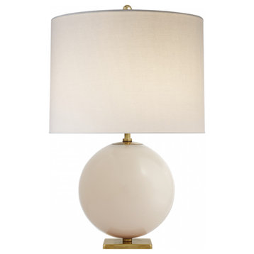 Elsie Table Lamp, 1-Light, Blush, Cream Linen Shade, 25.5"H (KS 3014BLS-L 2V1UN)