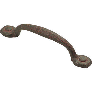 Belwith Hickory 96mm Refined Rustic Rustic Iron Cabinet Pull P3000-RI Hardware