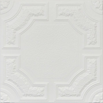 19.6"x19.6" Styrofoam Glue Up Ceiling Tiles R28A Ultra Pure White Behr Satin