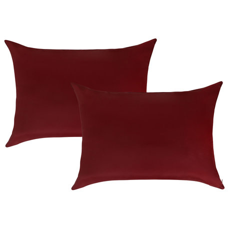 A1HC Nylon PU Coat Indoor/Outdoor Pillow Covers, Set of 2, Copper Rust, 12"x20"