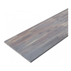 WORKTOP Acacia hardwood, 2200x635x26 mm, Hard wax oiled Dusk Gray - Building Materials