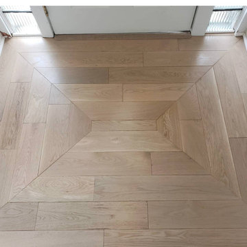 White Oak Flooring, Stairs, and Railing
