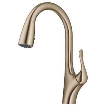 Merlin Pull-Down 1-Hole Kitchen Faucet Brushed Gold