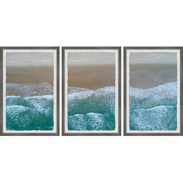 Amazing Shoreline Triptych, 24"x12"