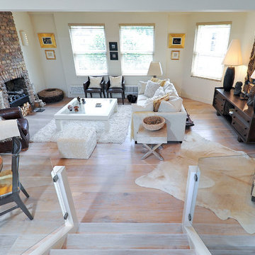 Living space in a loft apartment