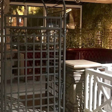 Iron Arch w/ Trellis Style Gate