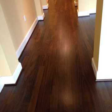 Stained Tiger Wood Floors to Eliminate Orange Color
