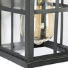 LNC Modern 1-Light Black Lantern Cage Metal Outdoor Wall Sconce with Glass