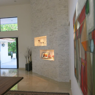 Living Room with Everest Format Natural Stone Wall Panels