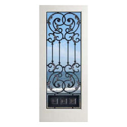 EXWP1LAMBASSADOR - 1 LITE WHITE PRIMED SQUARE STICKING DOOR-AMBASSADOR (1-3/4") - Windows And Doors