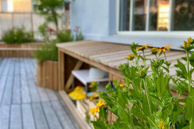 Réalisation d'une terrasse marine.