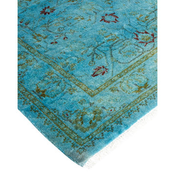 Fine Vibrance, One-of-a-Kind Hand-Knotted Area Rug Blue, 2' 8" x 4' 3"