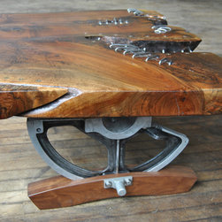 Steel-Stitched Walnut Coffee Table - Products