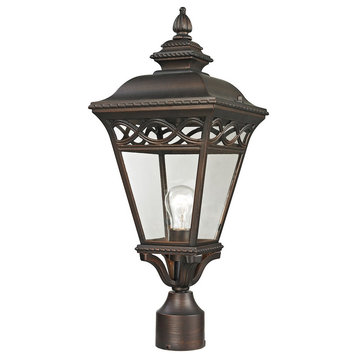 Thomas Lighting Mendham 1-Light Post Mount Lantern 8511EP/70, Hazelnut Bronze