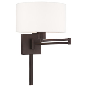 Livex Lighting Bronze 1-Light Swing Arm Wall Lamp