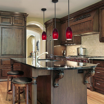 Merlot Glass Rod Pendant- 28011-R - Merlot 1 Light Rod Pendant- Incandescent