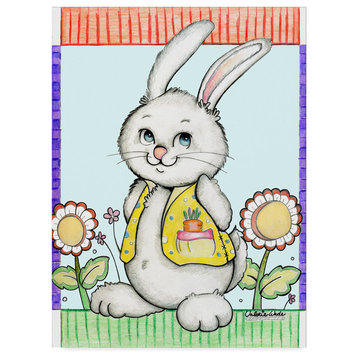 Valarie Wade 'Bunny In Yellow' Canvas Art, 24"x18"