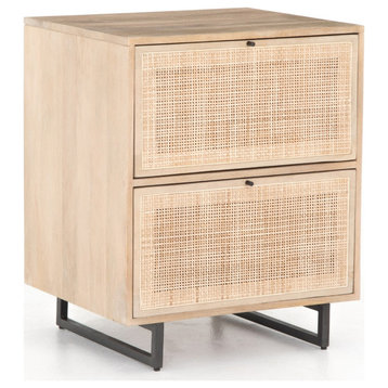 Audrey Woven Cane 2 Drawers Filing Cabinet