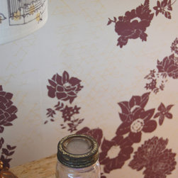 Geo Fleur Wallpaper, Bedroom Feature Wall - Wallpaper