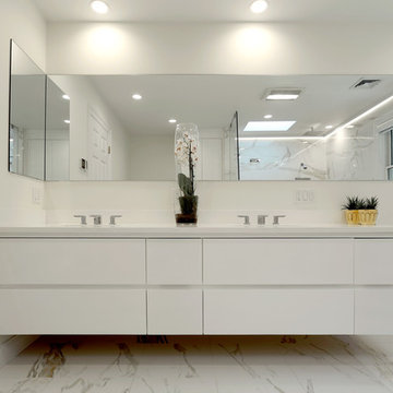 White and Wood Bathroom