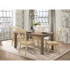 Home Square 7-Piece Set with Dining Table and 6 Dining Chairs in White