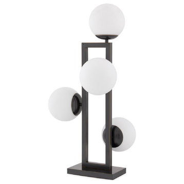 White Glass Globe Table Lamp | Eichholtz Pascal