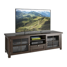 Shaker Style Entertainment Centers Tv Stands Houzz Corliving Distribution Llc Arbutus 63 Dark Espresso Stained Wood Veneer Tv Bench Entertainment