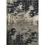 KAS - KAS Luna 7121 Silver Charcoal Eclipse Area Rug, 6'x9' - Beautifully crafted rugs adding subtle drama to any room. The texture adds depth, the metallic highlights add luster and the tonal colors make for an easy decorating palette. Luna is machine woven of soft polyester and polypropylene in Turkey and has a 0.25" pile height.