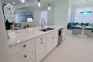 Inspiration for a mid-sized coastal kitchen remodel in Miami