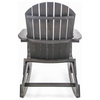 GDF Studio Vivian Outdoor Acacia Wood Adirondack Rocking Chair, Dark Gray, Set of 2