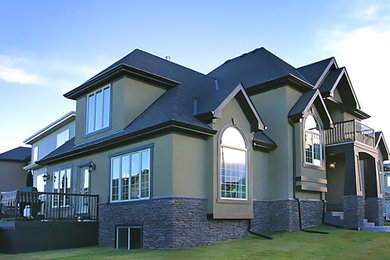 Inspiration for a timeless exterior home remodel in Calgary