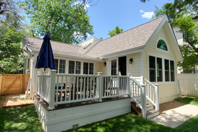 Arts and crafts home design photo in Denver