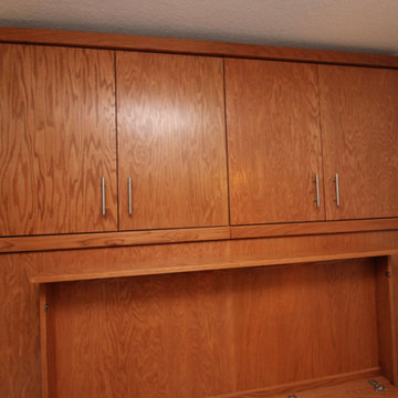 Murphy Wall Bed in a Space-Saving Horizontal Style with Attached Desk