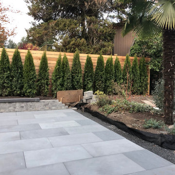 Bocce Ball Court, Pond, Granite Rocks and Dimensonal Flagstone